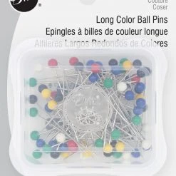 Dritz 1-1/2" Long Color Ball Pins, Assorted, 75 Pc Pins & Accessories
