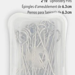 Dritz Pins & Needles 2-1/2" Upholstery Pins, Nickel, 30 Pc