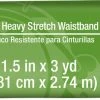 Dritz Elastics 1-1/2" Heavy Stretch Waistband Elastic, White, 3 Yd