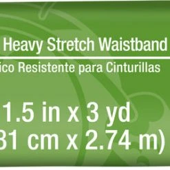 Dritz Elastics 1-1/2" Heavy Stretch Waistband Elastic, White, 3 Yd