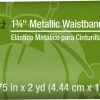 Dritz 1-3/4" Metallic Waistband Elastic, 2 Yd Elastics