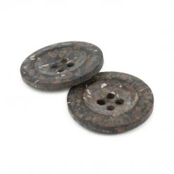 Dritz Recycled Coconut Round Button, Brown, 2 Pc
