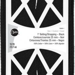 Dritz 1" Cotton Belting & Strapping, Black, 15 Yd