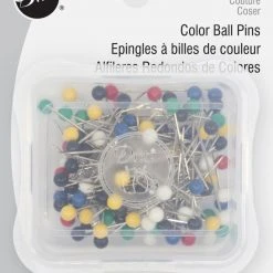 Dritz Pins & Accessories 1-1/4" Color Ball Pins, Assorted, 100 Pc