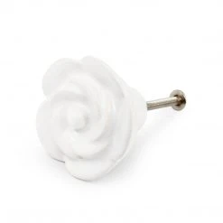 Dritz Ceramic Flower Knob, White 9 Dritz Ceramic Flower Knob, White