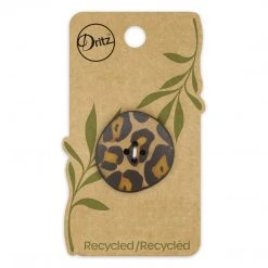 Dritz Buttons & Cover Buttons Recycled Printed Leather Button, 30mm