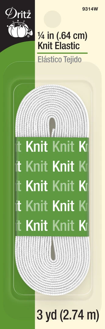 Dritz 1/4" Knit Elastic, White Elastics 4 Dritz 1/4" Knit Elastic, White Elastics