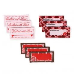 Dritz Sew-on Woven Quilt Labels, Assorted, 9 Pc Lettering & Embellishments