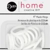 Dritz Curtain Grommets & Rings 1" Plastic Rings, White, 14 Pc
