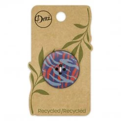 Dritz Buttons & Cover Buttons Recycled Leather Round Button, 30mm, Multicolor Print