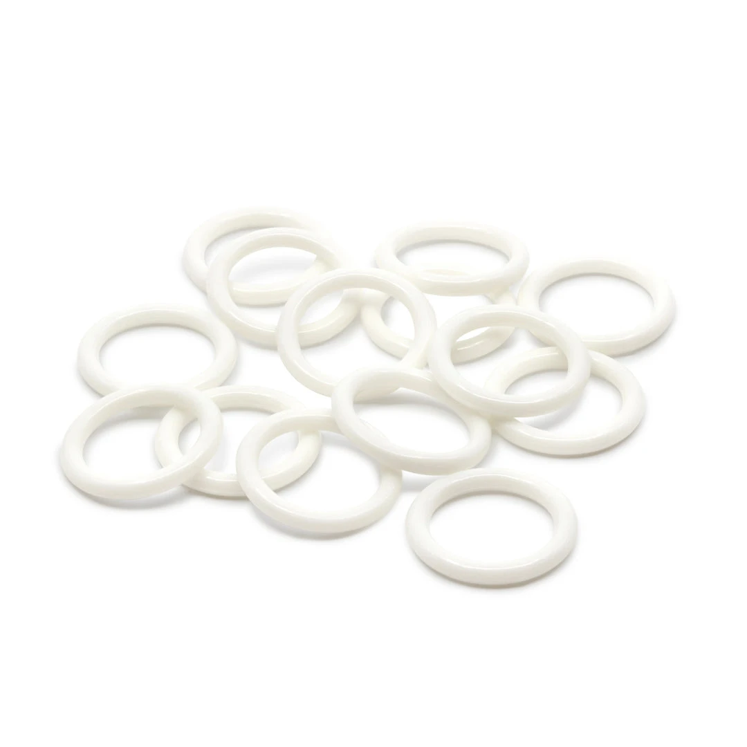 Dritz Rings & Swivel Hooks 1-1/8" Plastic Rings, White, 14 Pc 6 Dritz Rings & Swivel Hooks 1-1/8" Plastic Rings, White, 14 Pc