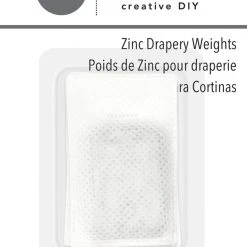 Dritz Zinc Drapery Weights, 4 Pc Drapery Tape, Hooks & Weights
