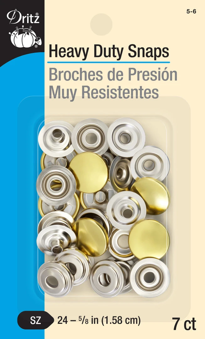 Dritz 5/8" Heavy Duty Snaps, 7 Sets 21 Dritz 5/8" Heavy Duty Snaps, 7 Sets