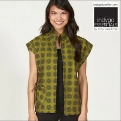 Indygo Junction Mandarin Vest Pattern Apparel