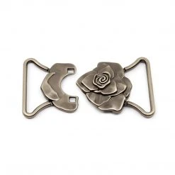 Dritz Rose Fashion Buckle, Antique Silver Buckles