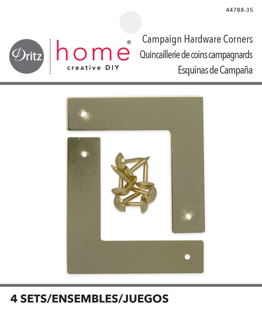 Dritz Smooth Campaign Hardware Corners, Small, 4 Pc 14 Dritz Smooth Campaign Hardware Corners, Small, 4 Pc