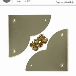 Dritz Smooth Quatrefoil Corners, Large, 4 Pc Campaign Hardware