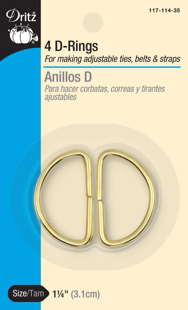 Dritz 1-1/4" D-Rings, 4 Pc 8 Dritz 1-1/4" D-Rings, 4 Pc