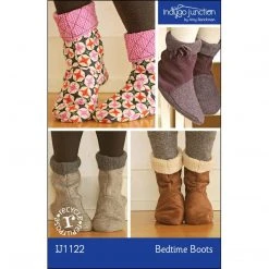 Indygo Junction Bedtime Boots Adult Slipper Pattern Purses & Accessories