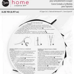 Dritz Cut-to-Size Upholstery Zipper, 3-1/4 Yd