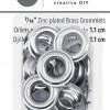 Dritz Curtain Grommets & Rings 7/16" Zinc-Plated Brass Grommets, 10 Sets