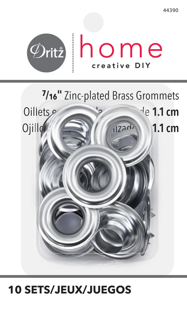 Dritz Curtain Grommets & Rings 7/16" Zinc-Plated Brass Grommets, 10 Sets 3 Dritz Curtain Grommets & Rings 7/16" Zinc-Plated Brass Grommets, 10 Sets