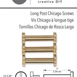 Dritz Long Post Chicago Screws, 3 Pc