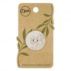 Dritz Recycled Hemp Round Floral Button, 28mm
