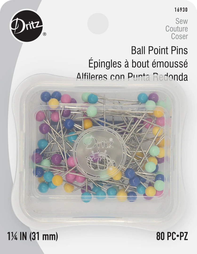 Dritz Outlet 1-1/4" Ball Point Pins, 80 Pc 3 Dritz Outlet 1-1/4" Ball Point Pins, 80 Pc