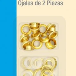 Dritz Eyelets, Grommets & Rivets 1/4" 2-Part Eyelets, 15 Sets, Matte Gold