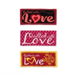 Dritz Sew-on Woven Quilt Labels, Assorted, 9 Pc Lettering & Embellishments