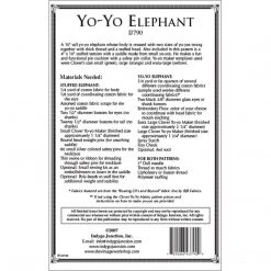 Indygo Junction Yo-Yo Stuffed Elephant Pattern