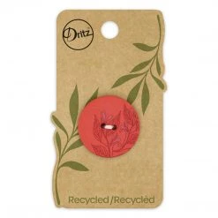 Dritz Recycled Hemp Round Floral Button, 28mm