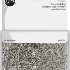 Dritz 1-1/16" Curved Safety Pins, Nickel, 300 Pc Pins, Needles & Tacks