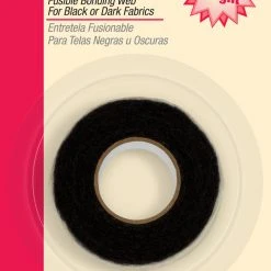 Dritz Stitch Witchery Fusible Bonding Web, Regular Weight, Black, 13 Yd