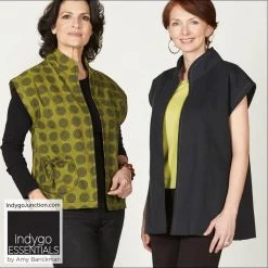Indygo Junction Mandarin Vest Pattern Apparel