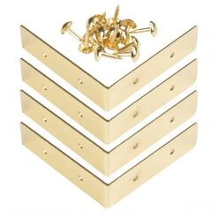 Dritz Campaign Hardware Smooth Right Angle Corners, Small, 4 Pc