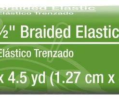 Dritz 1/2" Braided Elastic, White Elastics