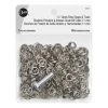 Dritz 7∕16" Open-Ring Snaps & Tools, 60 Sets, Nickel Bulk Notions