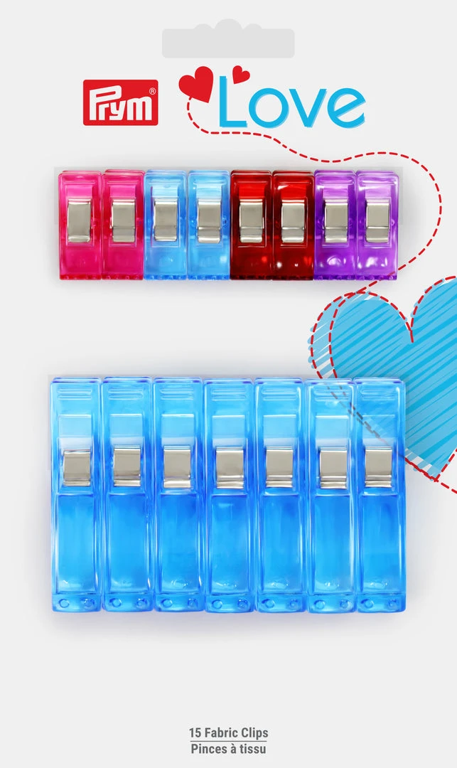 Prym Mixed Fabric Clips, 15 Pc 3 Prym Mixed Fabric Clips, 15 Pc
