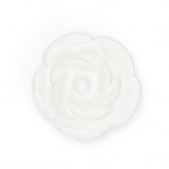 Dritz Ceramic Flower Knob, White