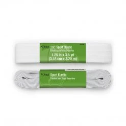 Dritz 1-1/4" Sport Elastic, White Elastics