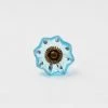 Dritz Hooks & Knobs Glass Scallop Knob, Blue