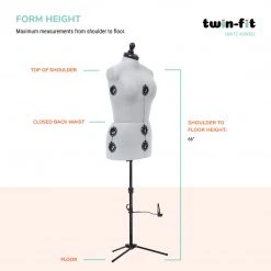 Dritz Twin-Fit Adjustable Dress Form Dress Forms 74 Dritz Twin-Fit Adjustable Dress Form Dress Forms