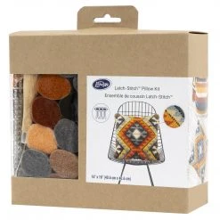 LoRan Yarn Accessories Latch-Stitch Pillow Kit, 16