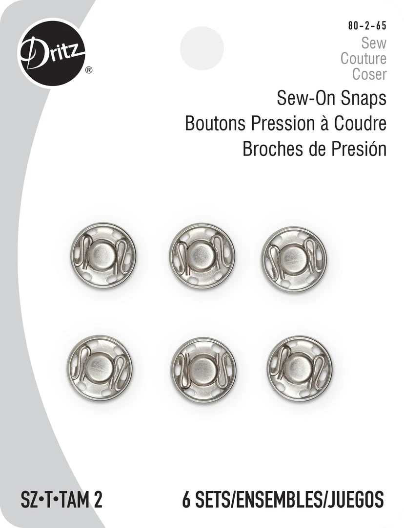 Dritz Snap Fasteners, 6 Sets 3 Dritz Snap Fasteners, 6 Sets