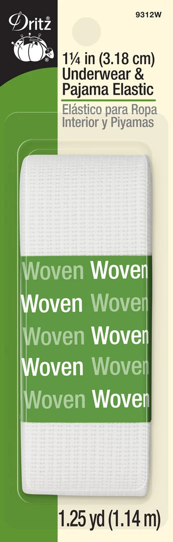 Dritz Elastics 1-1/4" Underwear & Pajama Elastic, White, 1-1/4 Yd 3 Dritz Elastics 1-1/4" Underwear & Pajama Elastic, White, 1-1/4 Yd
