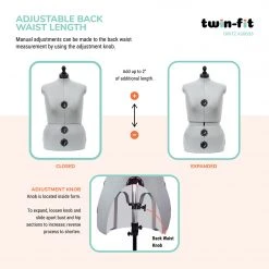 Dritz Twin-Fit Adjustable Dress Form Dress Forms 63 Dritz Twin-Fit Adjustable Dress Form Dress Forms