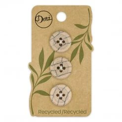 Dritz Recycled Polyester Round Button, 18mm, 3 Pc Buttons & Cover Buttons