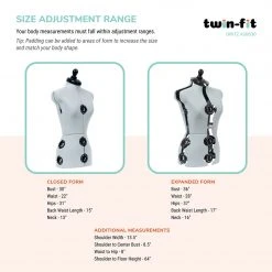 Dritz Twin-Fit Adjustable Dress Form Dress Forms 86 Dritz Twin-Fit Adjustable Dress Form Dress Forms